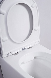 Esbano Унитаз Azalea подвесной безободковый белый матовый – фотография-6