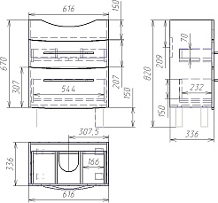 Owl 1975 Мебель для ванной Vessla stor 65 – фотография-7