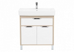 Aquanet Тумба с раковиной Гретта 80 new, светлый дуб – фотография-7