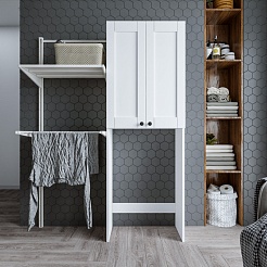 Бриклаер Пенал Хелена 64 рамочный над стиральной машиной белый – фотография-2