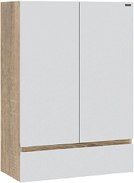 СанТа Навесной шкаф Марс 60x90 над стиральной машиной белый/янтарное дерево – фотография-1