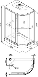Triton Душевая кабина Коралл-Лайт 120x80 А Левая – фотография-10