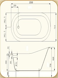 Magliezza Чугунная ванна Beatrice 153x76,5 (ножки бронза) – фотография-2