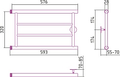 Стилье Полотенцесушитель Минор 320х600 – фотография-2