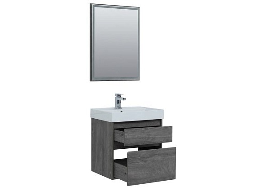 Aquanet Тумба с раковиной Nova Lite 60 2 ящика, дуб рошелье – картинка-3