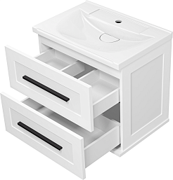 Misty Тумба c раковиной Модерн 60 подвесная белая – фотография-5