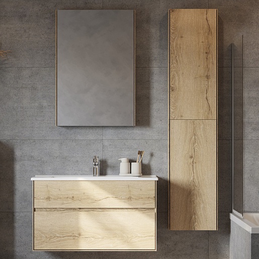 Акватон Тумба с раковиной Либерти 100 дуб эльвезия – картинка-11