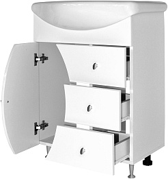 Mixline Тумба с раковиной Парус 60 белая – фотография-2