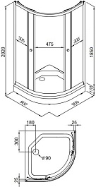 Triton Душевой уголок Альфа-Блэк 90x90 с поддоном – фотография-2