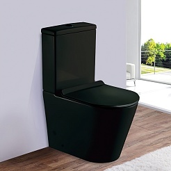Esbano Унитаз компакт Alagon-C безободковый черный матовый – фотография-2