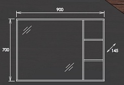 Onika Мебель для ванной Нейт 90 бетон чикаго, серая столешница – фотография-5