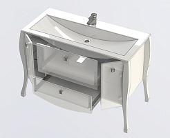 Aquanet Тумба с раковиной "Мадонна 120" черная с кристаллами "Swarovski" (168902) – фотография-3