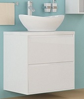 Mixline Тумба с раковиной и столешницей Аврора 60 белая
