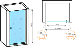 Parly Душевая дверь в нишу DE80B – фотография-7