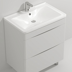 Водолей Мебель для ванной Adel 70 белая – фотография-4