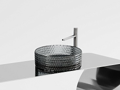 Ceramicanova Мебельная раковина Cristal 36 CN6060 чёрная – фотография-3