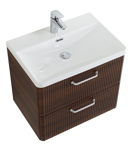 BelBagno Тумба с раковиной Due 50 подвесная Noce ручки Белый – фотография-6