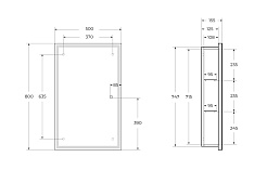 BelBagno Зеркало-шкаф SPC-GRT-500/800-1A-LED-TCH – фотография-12