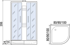 Мономах Душевая кабина 80x80 Б/К 80/24 С МЗ – фотография-6