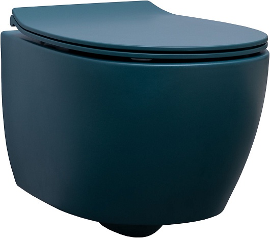 Allen Brau Унитаз подвесной Fantasy 4.11004.PT петроль с крышкой 4.11005.PT – фото-1