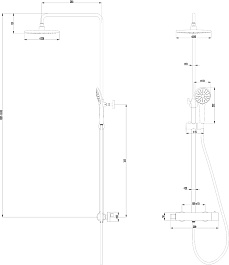 Lemark Душевая система Bronx LM3770BL с термостатом черная – фотография-6