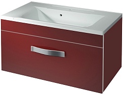 Какса-а Мебель для ванной Хилтон 80 бордо – фотография-7