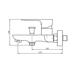 Raiber Смеситель для ванны R0020 – фотография-2
