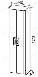 Aquanet Пенал для ванной Паллада 50 белый – фотография-2