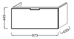 Jacob Delafon Тумба с раковиной Reve 100 коричневая, 1 ящик – фотография-4