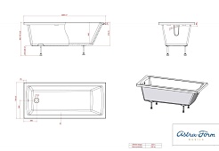 Astra-Form Ванна Х-Форм 170х75, литой мрамор – фотография-6