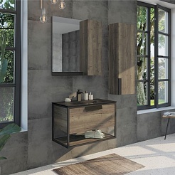 Comforty Мебель для ванной Бонн 75 подвесная дуб темный – фотография-3