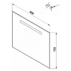 De Aqua Мебель для ванной Трио Люкс 90 L, зеркало Экстра EXT 90 FP – фотография-4