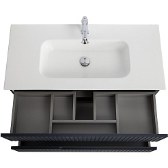 Cezares Тумба под раковину Duet-N 100 подвесная grafito – фотография-4