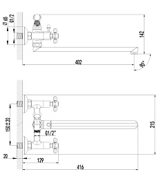Lemark Смеситель Vista LM7651C универсальный – фотография-2