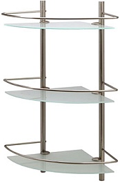 WasserKRAFT Полка стеклянная тройная угловая K-3733  – фотография-1