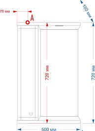 Misty Зеркальный шкаф Астра 50 L белый – фотография-3