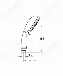 Grohe Душевая лейка "New Tempesta Rustic 100 27608000" – фотография-2