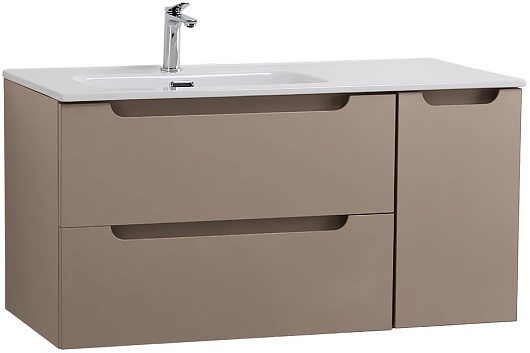 BelBagno Тумба с раковиной Etna 100 L подвесная бежевая матовая – картинка-3