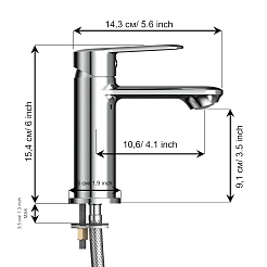 Tokito Смеситель для раковины KANDA хром TOK-KAN-1011 – фотография-2