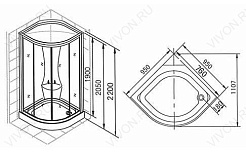 Appollo Душевая кабина TS-33W new – фотография-7