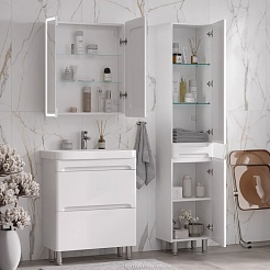 Equil Зеркальный шкаф Nice 70 белый – фотография-8