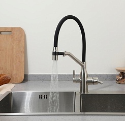 Frap Смеситель для кухни F4397-5 сатин – фотография-4