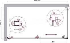 BelBagno Душевой уголок Luce 150/80 LUCE-AH-1-150/80-C-Cr профиль хром стекло прозрачное – фотография-6