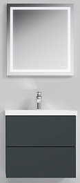 Am.Pm Мебель для ванной Gem 60 графит матовый, с 2 ящиками – фотография-1