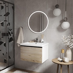 Vigo Мебель для ванной Cross 600-0-1 подвесная дуб давос натуральный – фотография-3