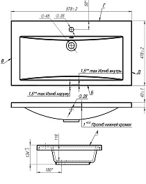 Mixline Умывальник Andrea 58 – фотография-2