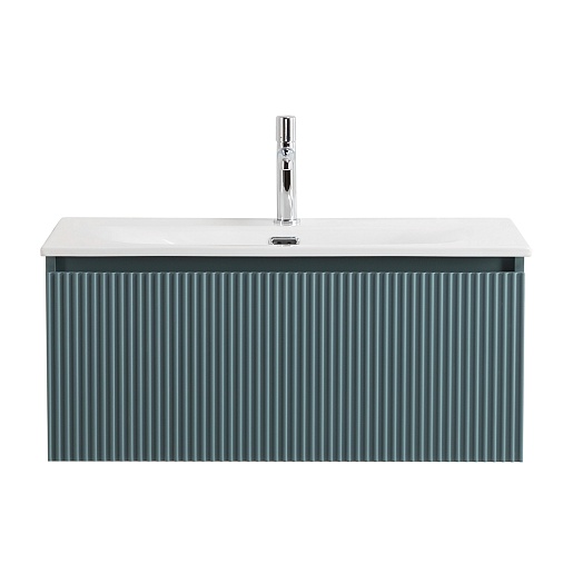 BelBagno Тумба под раковину Uno 80 с 1 ящиком подвесная Голубой матовый – фотография-2