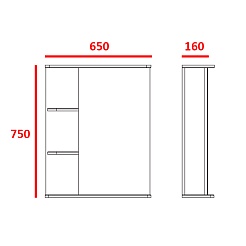 Merkana Зеркало-шкаф Керса 02 65 R – фотография-2