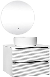 Runo Мебель для ванной Орлеан 70 Sole подвесная белая матовая/белая глянцевая – фотография-1