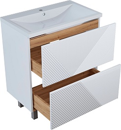 Mixline Тумба с раковиной Вектор 75 белая – фотография-2